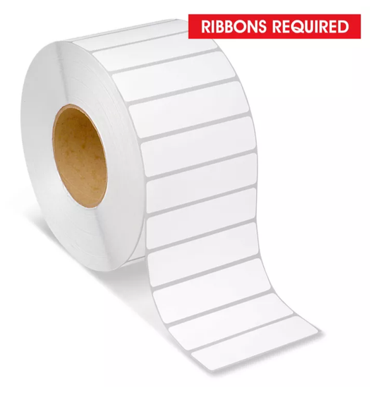 4 x 1 thermal transfer label, 3 inch core, 8 inch OD