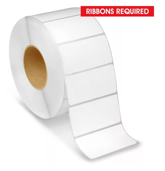 4 x 2 thermal transfer label, 3 inch core, 8 inch OD