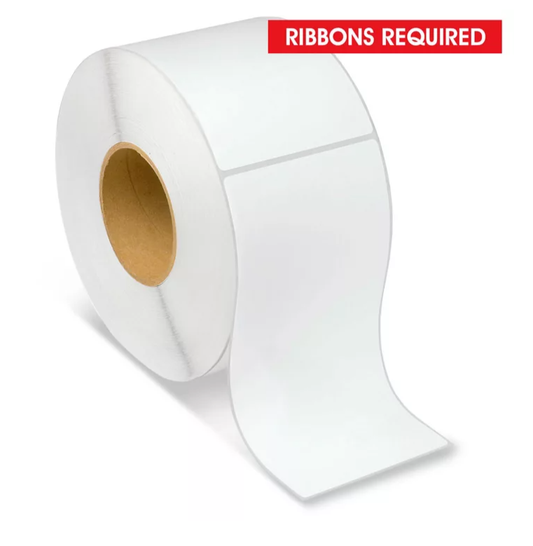 4 x 8 thermal transfer label, 3 inch core, 8 inch OD