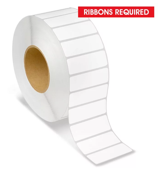 3 X 1 thermal transfer label, 3 inch core, 8 inch OD