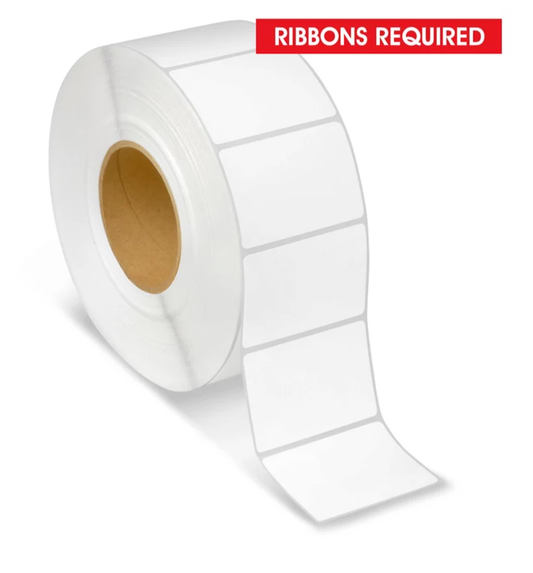 3 X 2 thermal transfer label, 3 inch core, 8 inch OD